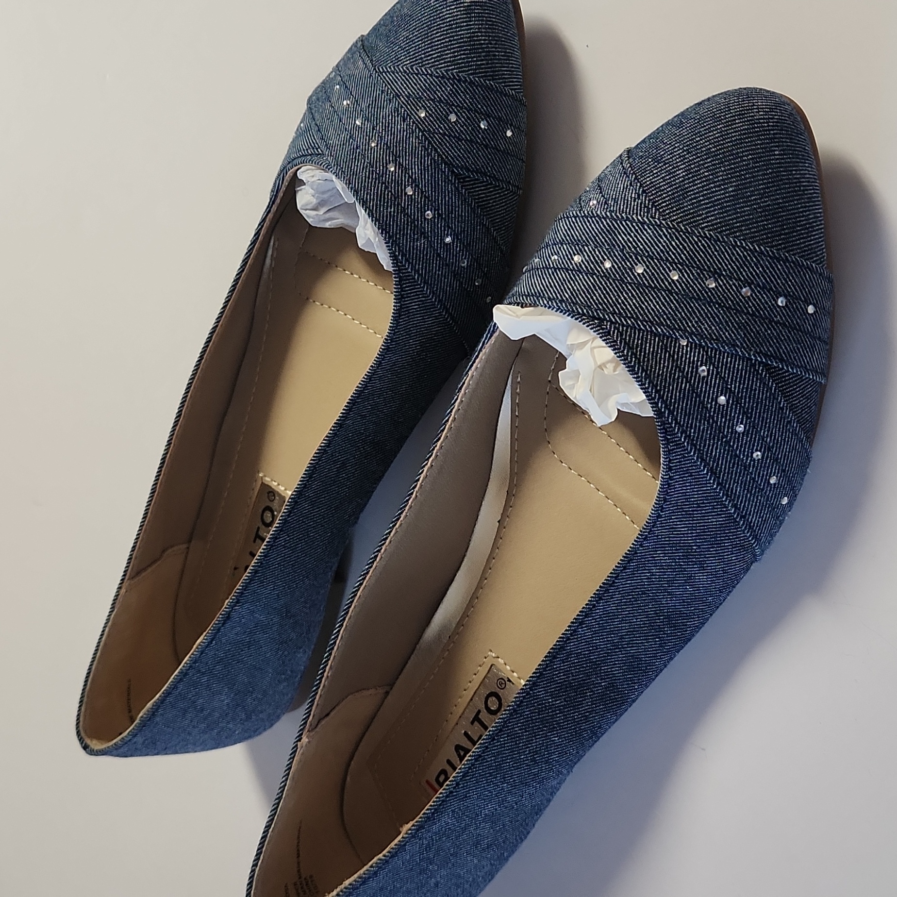 New In Box - Rialto Women's Blue Canosa Flats Size 8 M